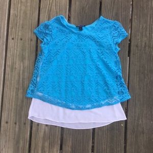 Girls blue blouse top